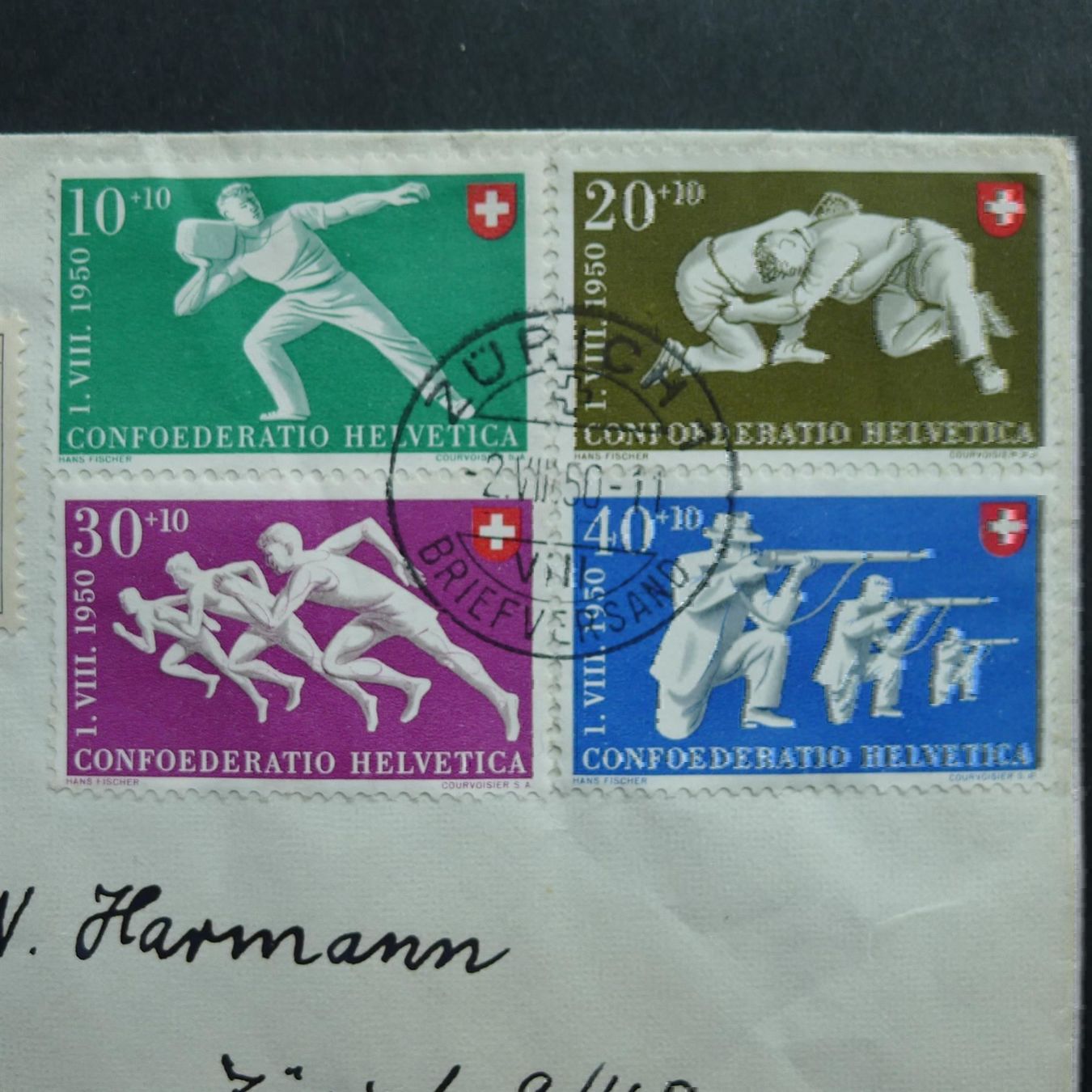 Tutti i francobolli: 1950 Satzbrief Nr. B46-B50 – Usato da Dagmersellen venduto da wyss1982 1