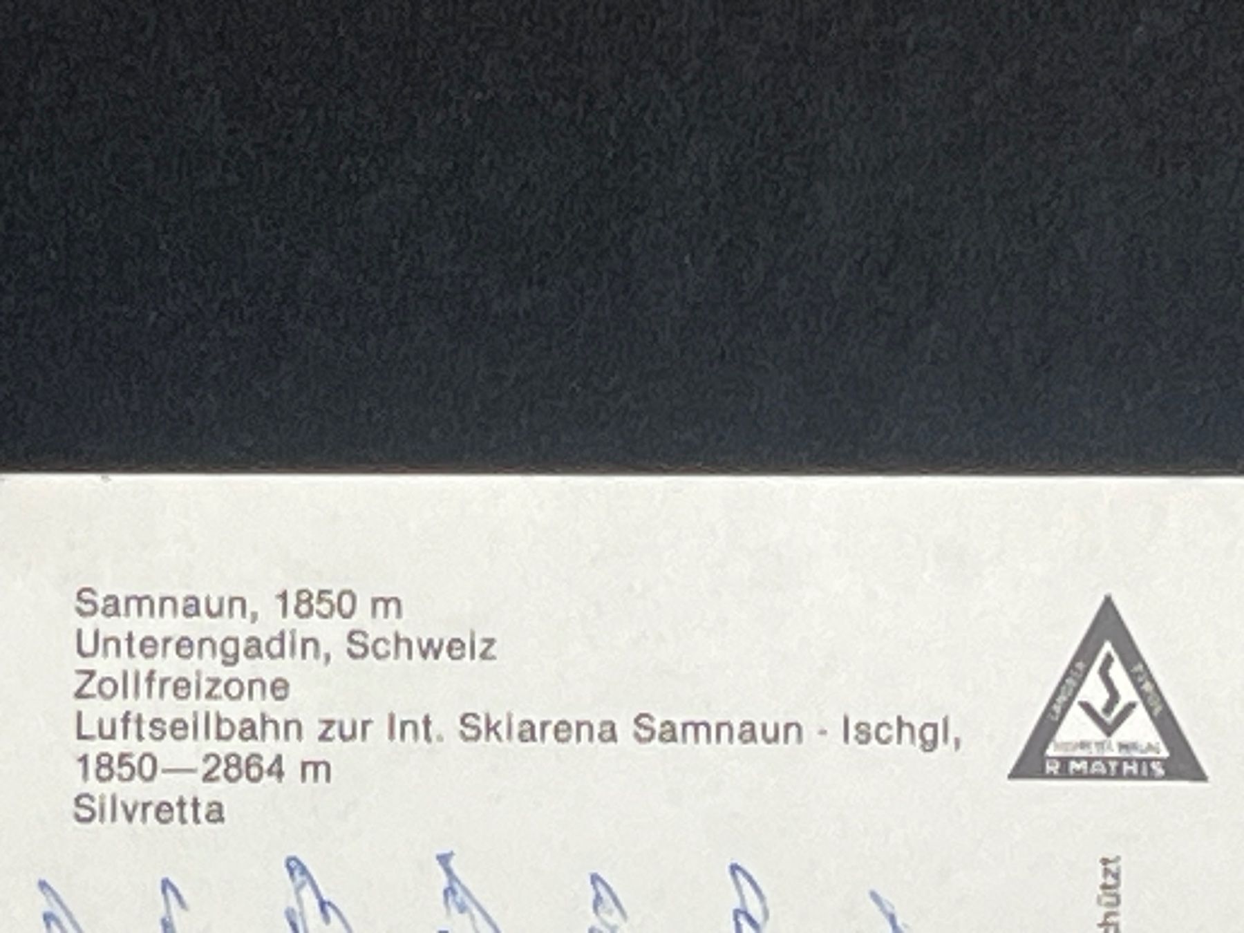 Cartoline postali: Samnaun, 1850m, Unterengadin – Usato da Widnau venduto da Brusi9 2