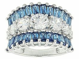 GEORGOUS Women's 925 Silver Rings CZ Ring 9