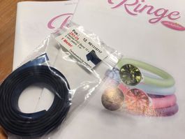 Schmuckband PVC petrol DIY Ringe von glücksfieber perlen