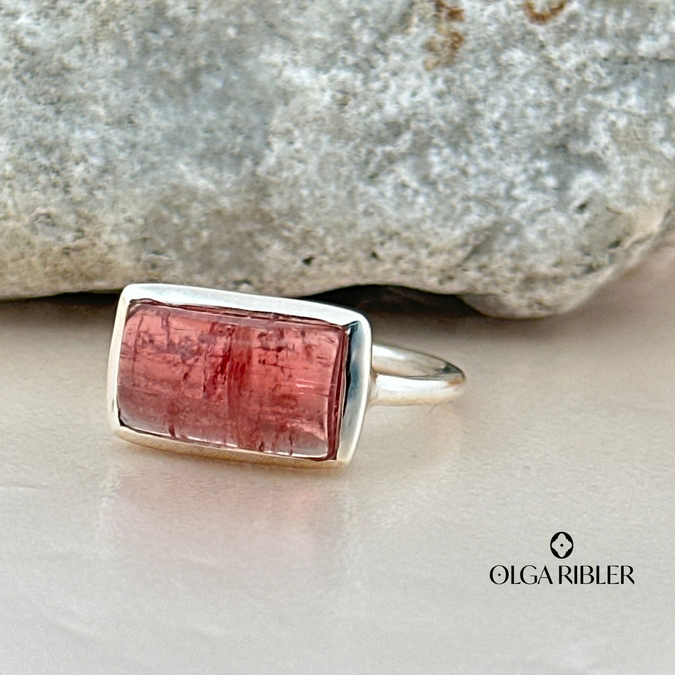 Olga Ribler Anelli: Turmalin Ring Sterling Silber Unikate Ringgrösse 54 – Nuovo (secondo la descrizione) da Luzern venduto da Schmuckoutlet 4