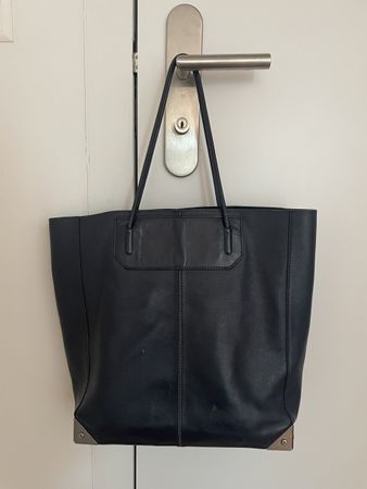 Tote Bag von Alexander Wang, dunkelblaues Leder