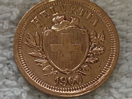 1 centime/Rappen 1900