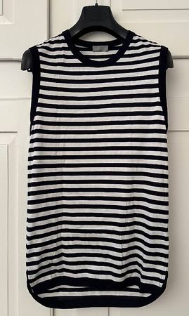 Dior Striped Sleeveless T-Shirt Hedi Slimane Small SS2007