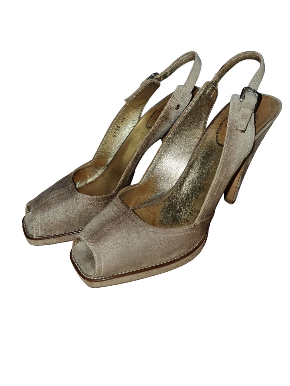 Prada Scarpe da donna: Prada Sandaletten Gr. 40, beige, Wildleder – Usato da Hildisrieden venduto da Beka23 1