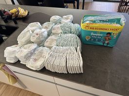 Pampers Windeln  grosses Paket mit verschiedenen Grössen