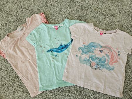 3er Set T-Shirts für Mädchen, Grösse 104, Sommer