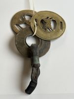 Drei Tsuba Schwertzieraten aus Messing mit Pferde-Motiv(2S2)