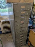 Schubladenschrank Metall grau mit 12 Schubladen gebraucht