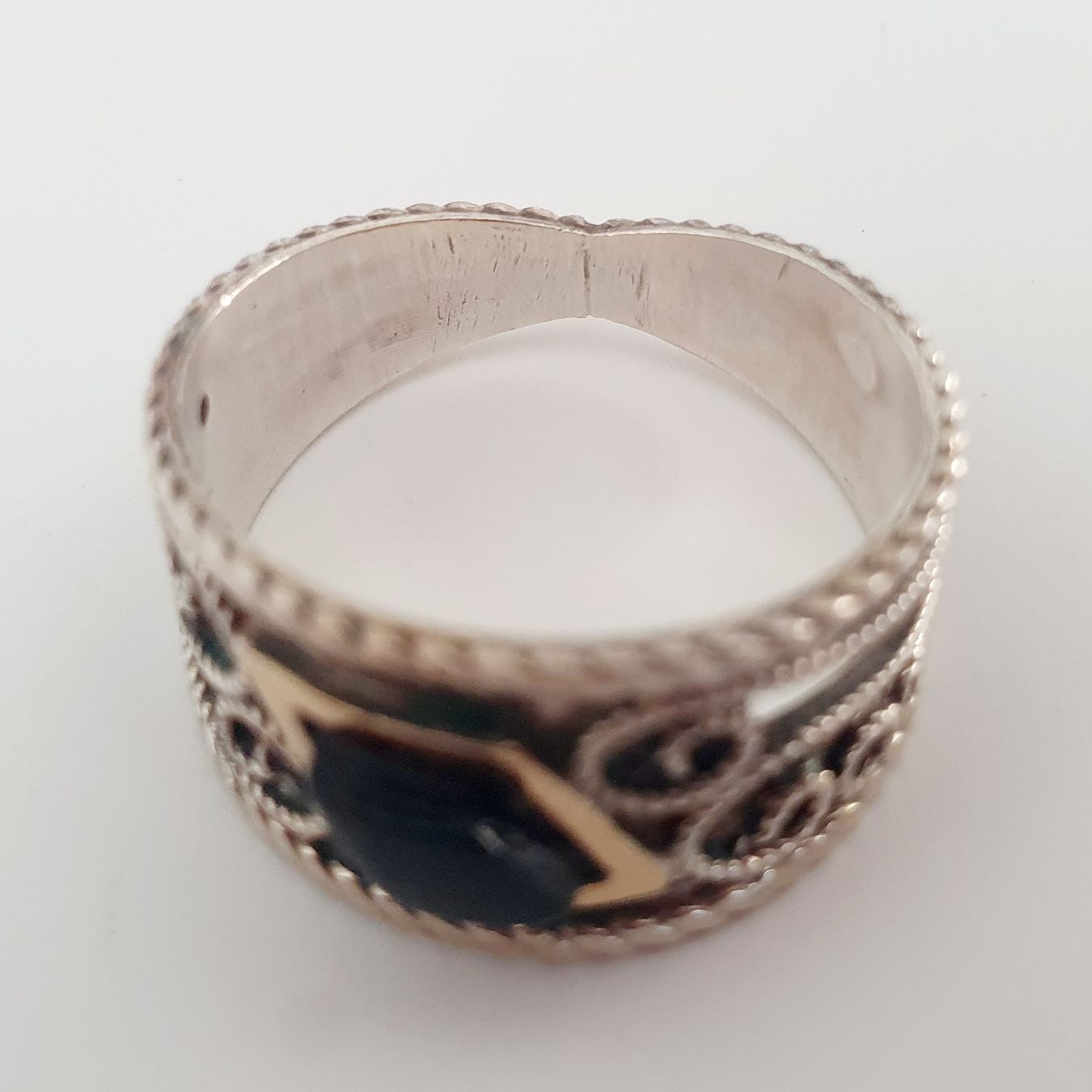 Anelli: Schöner Silberring mit schwarzem Stein, Grösse 19.6 mm – Usato da Kreuzlingen venduto da Wunderkiste123 7