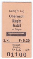 Billette Oberaach – Bürglen - Kradolf
