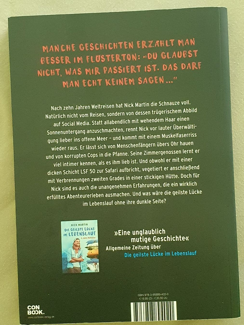 Libri: 2 Bücher von Backpacker und Weltbereiser Nick Martin – Nuovo (secondo la descrizione) da Ennetbaden venduto da mlluescher 4