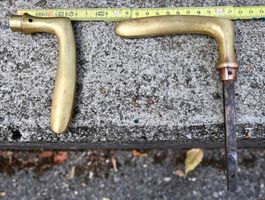 2 antike Türklinken BAUHAUS aus Messing