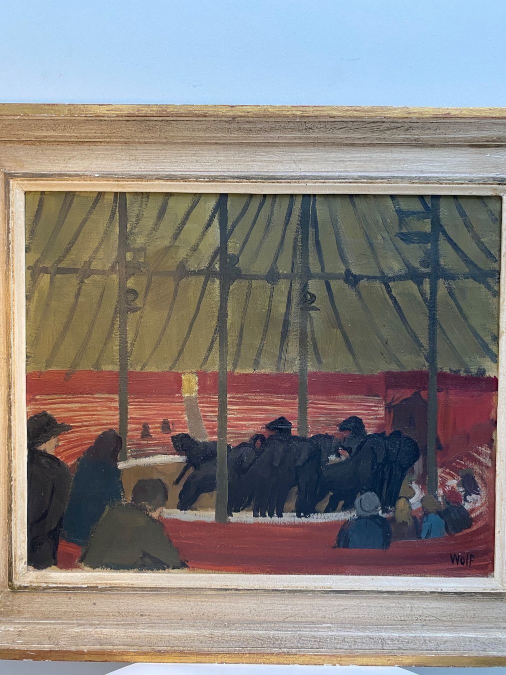 Gemälde: Ernst Wolf  "Dressurstunde im Zirkus" – Gebraucht aus Basel von Kaffee_und_Kunst 3