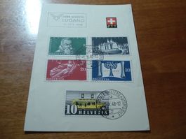 PTT-Blättli 1949, Satz Bundesstaat, Sonder-o Fiera di Lugano