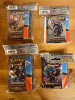 4x boosters scellés Pokémon SL3 + 4x mini classeur EN
