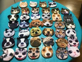 40 portemonnaies (21 chiens+14 chats+2 tigres et 3 animaux)
