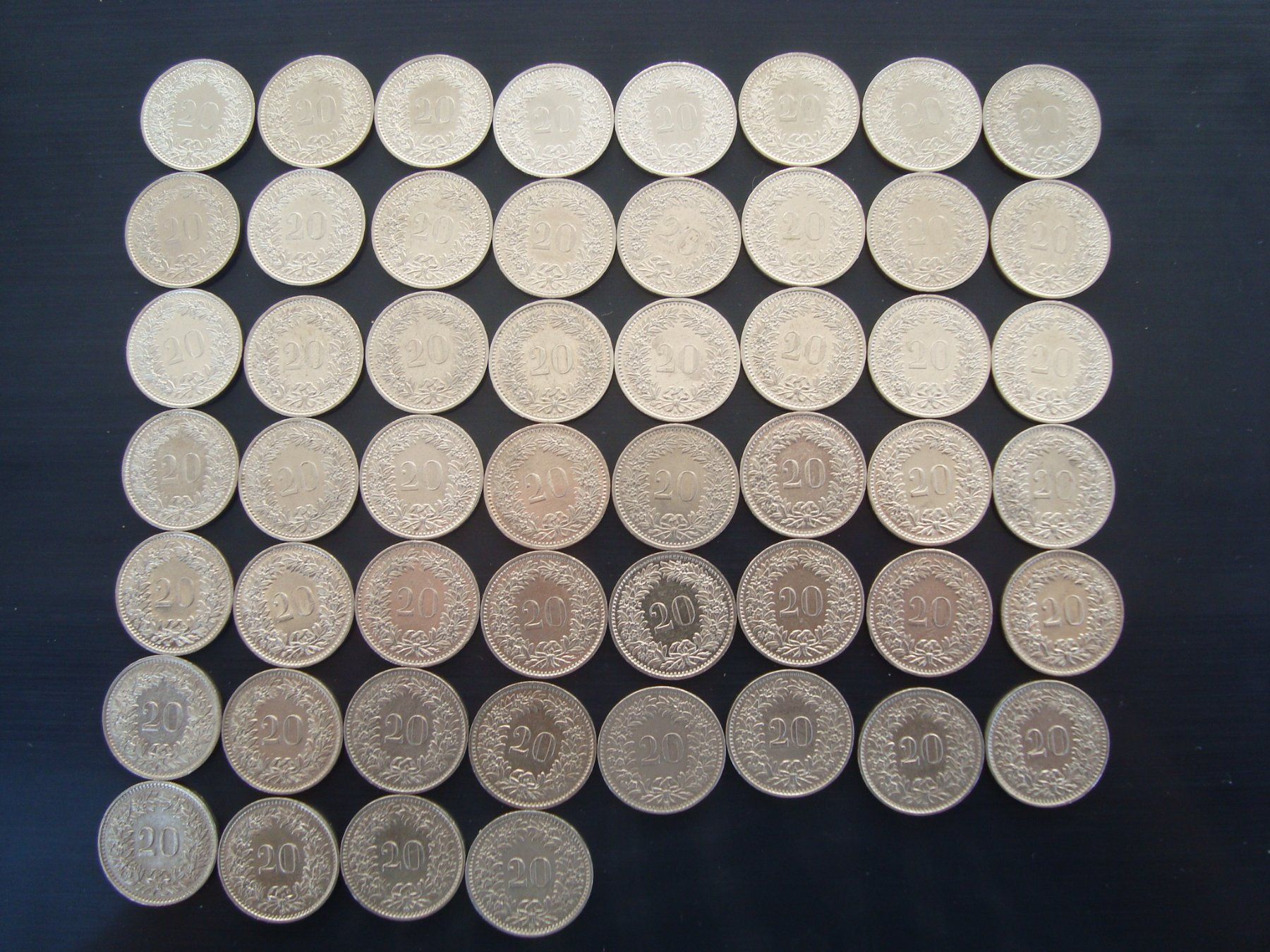 Tutti le monete: 20 Rp  Lot 1958 bis 2011 52 stk – Usato da Gelterkinden venduto da Cakir 1