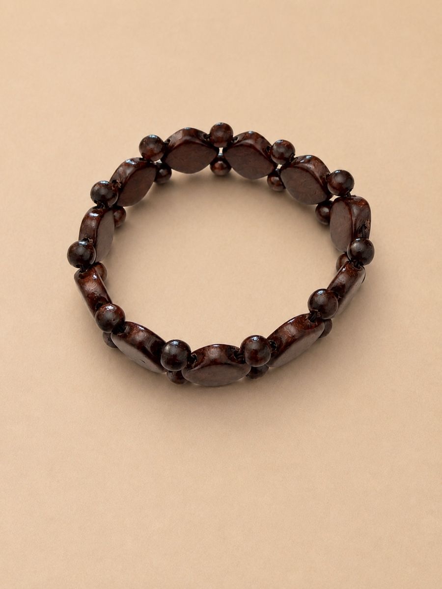 Bracciali & Braccialetti: Holz-Armband, elastisch,ideales Sommer-Accessoir – Nuovo (secondo la descrizione) da Zug venduto da LoveSilver 1