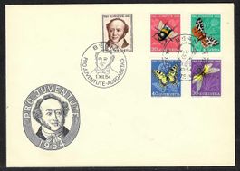 1954, J153-157, Serie auf illustr. + unadr. FDC (15402)