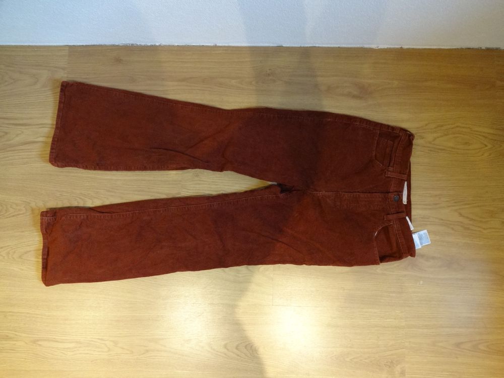 Pantalon Style & Co Femme Taille 6 Velours Côtelé Berry Jam Marron - Skinny Mi-Hauteur NEUF
