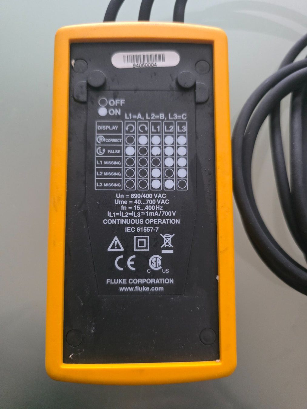Fluke Misurare: FLUKE 9040 - Drehrichtungstester – Usato da Herisau venduto da Gleis-6 1