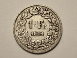 1x 1 Fr. - 1901 - Silber/Argent 0.835
