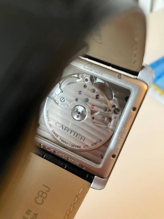 Cartier Orologi: Cartier MC Tank Blau -- neuwertig – Usato da Rueschlikon venduto da markforce 2