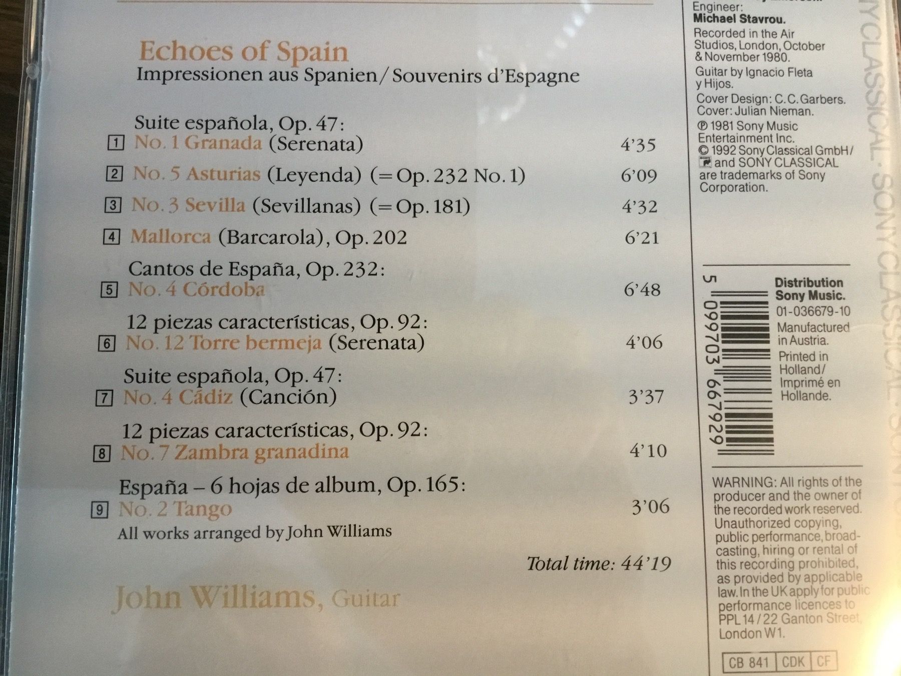 CDs: John Williams – Gebraucht aus Thierachern von  1