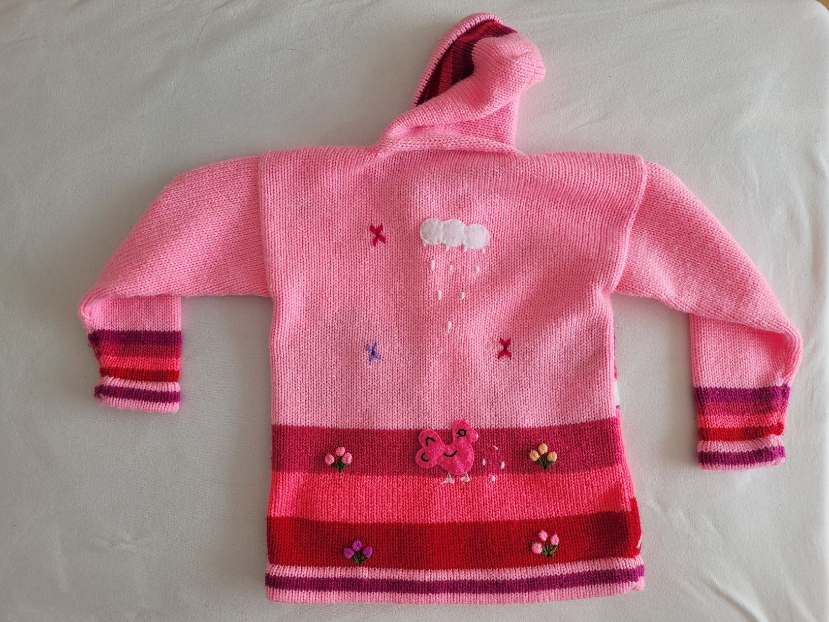 Giacche & Cappotti: Rosa Kinder Strickjacke mit Kapuze – Usato da Baar venduto da KaSuHo 1