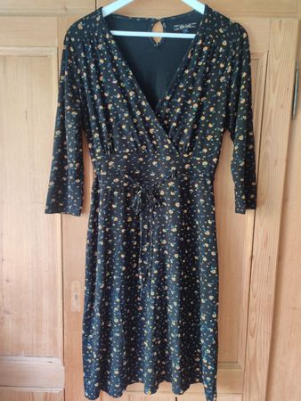 King Louie Schwarzes Blumenkleid Grösse M