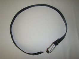 Gürtel schwarz Kunstleder mit Schnalle Länge 85cm