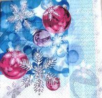 Serviette christbaumkugeln (w427) 3Stk.