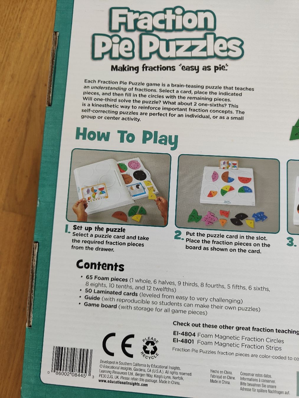 Giochi: Fraction Pie Puzzles Brüche Lehrmaterial Mathematik – Usato da Oberuzwil venduto da Umlobo 1