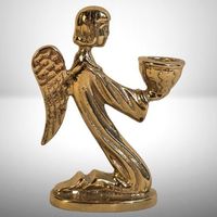 👼 Messing Engel | Vintage Kerzenständer | Handarbeit Gold ✨