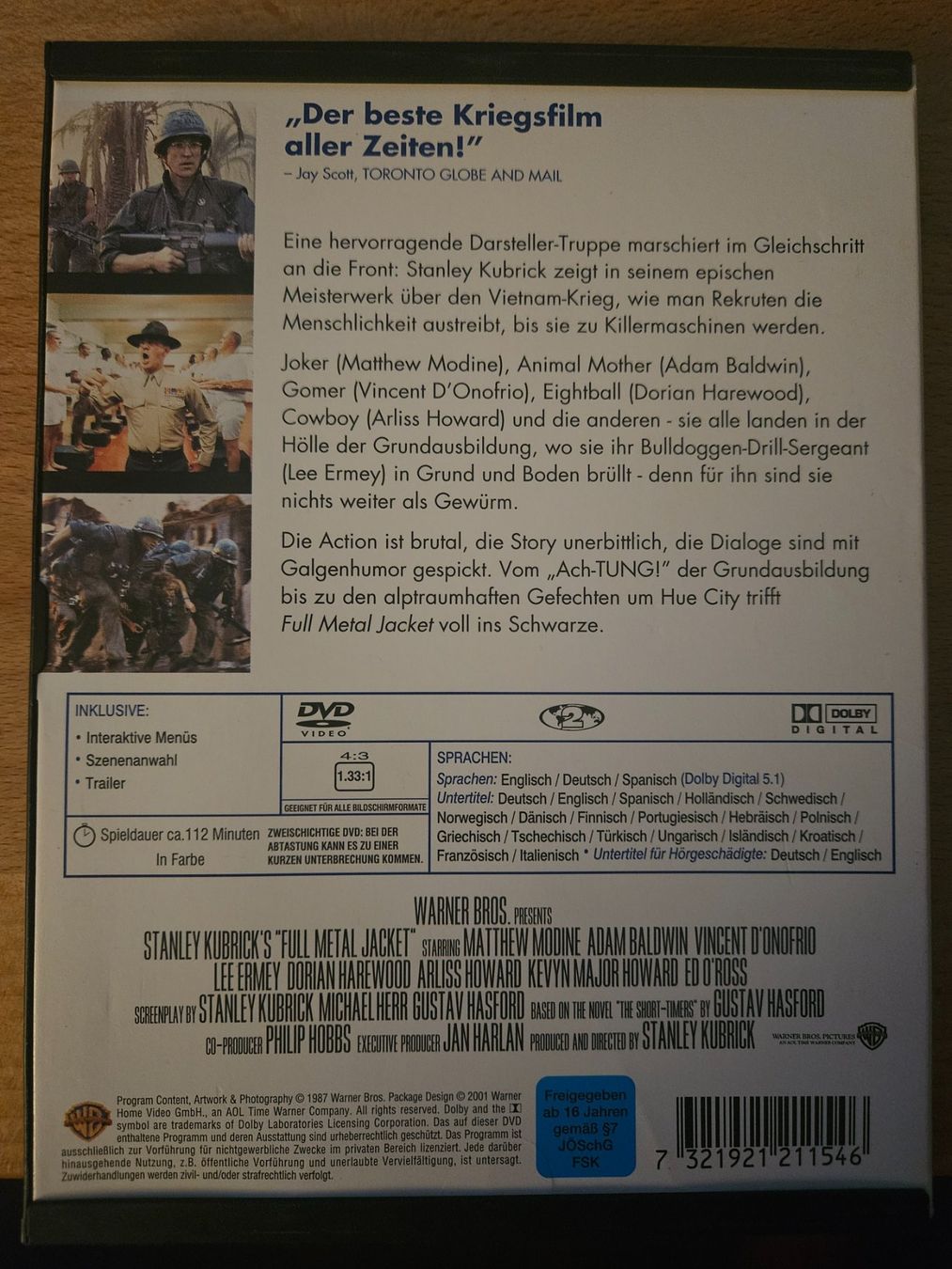 Tutti i DVDs: Full Metal Jacket – Usato da Reinach BL venduto da Vrenyk 1
