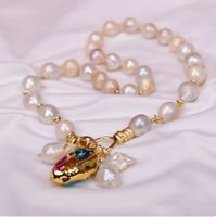 Collier de perles naturelles multicolores