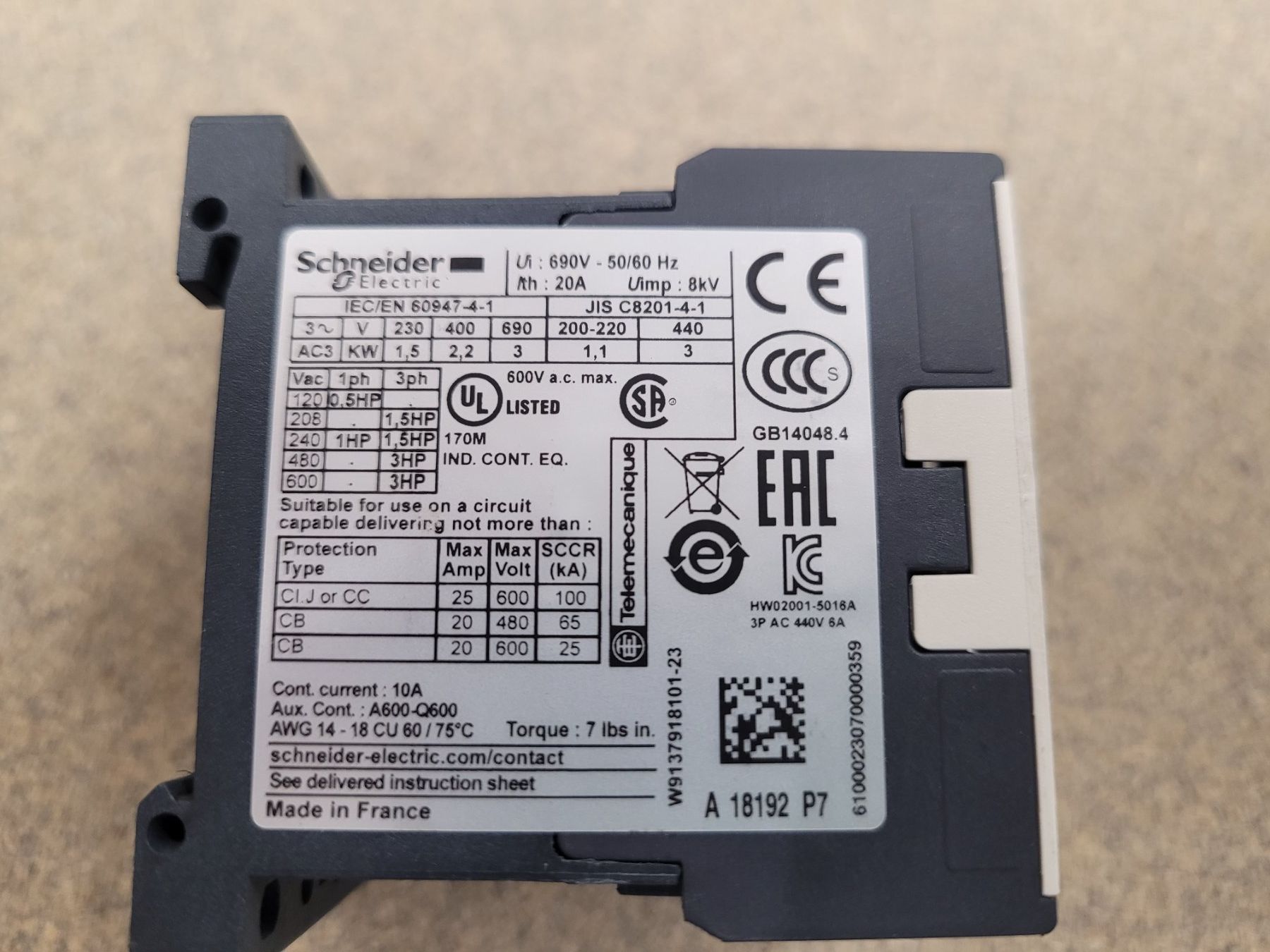 Interruttori: Schneider Electronic Schütz / LC1K06 10P7 – Usato da Vitznau venduto da Night-Fire 1