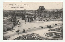 Ansichtskarte Paris Louvre und Arc de Triomphe 1923