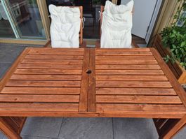 IKEA ÄPPLARÖ Gartentisch mit 2 Stühlen – ausziehbar/erweiter