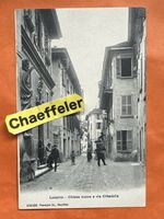 Alte Ansichtskarte Locarno -Chiesa nuovae via Cittadella