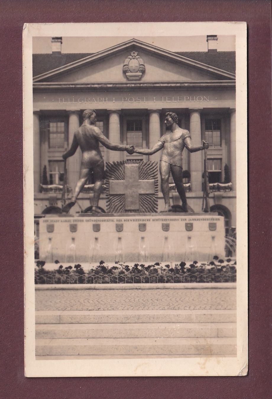 Cartoline postali: Foto - AARAU - Schützendenkmal - 1924 – Usato da Pully venduto da nicecards