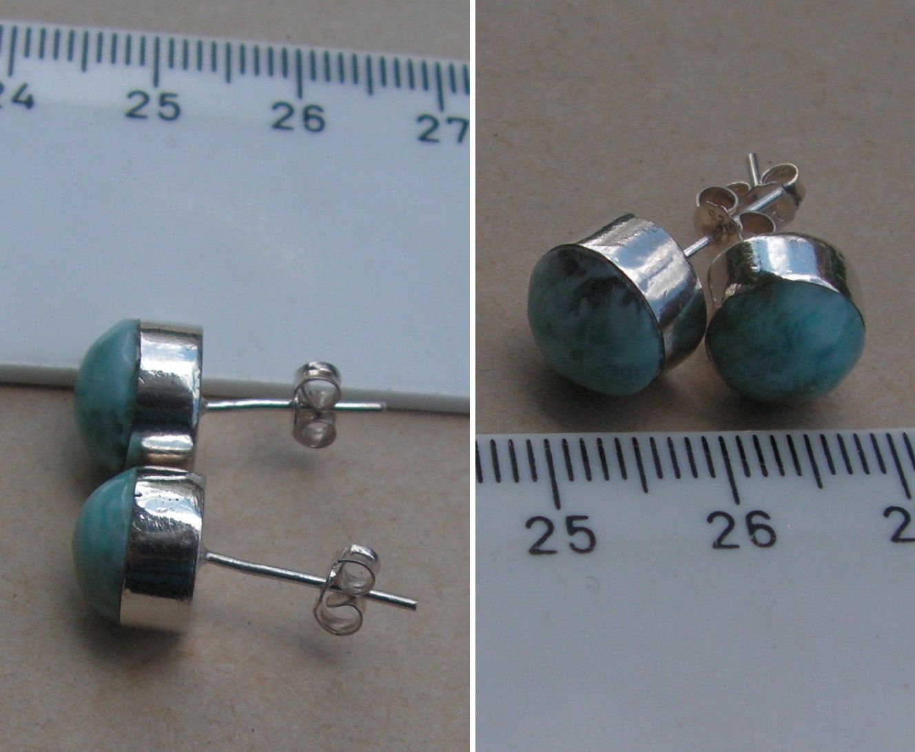 Orecchini pendenti & Orecchini a lobo: ♥ LARIMAR OHRSTECKER / SILBER ♥ – Nuovo (secondo la descrizione) da Derendingen venduto da Editka 9