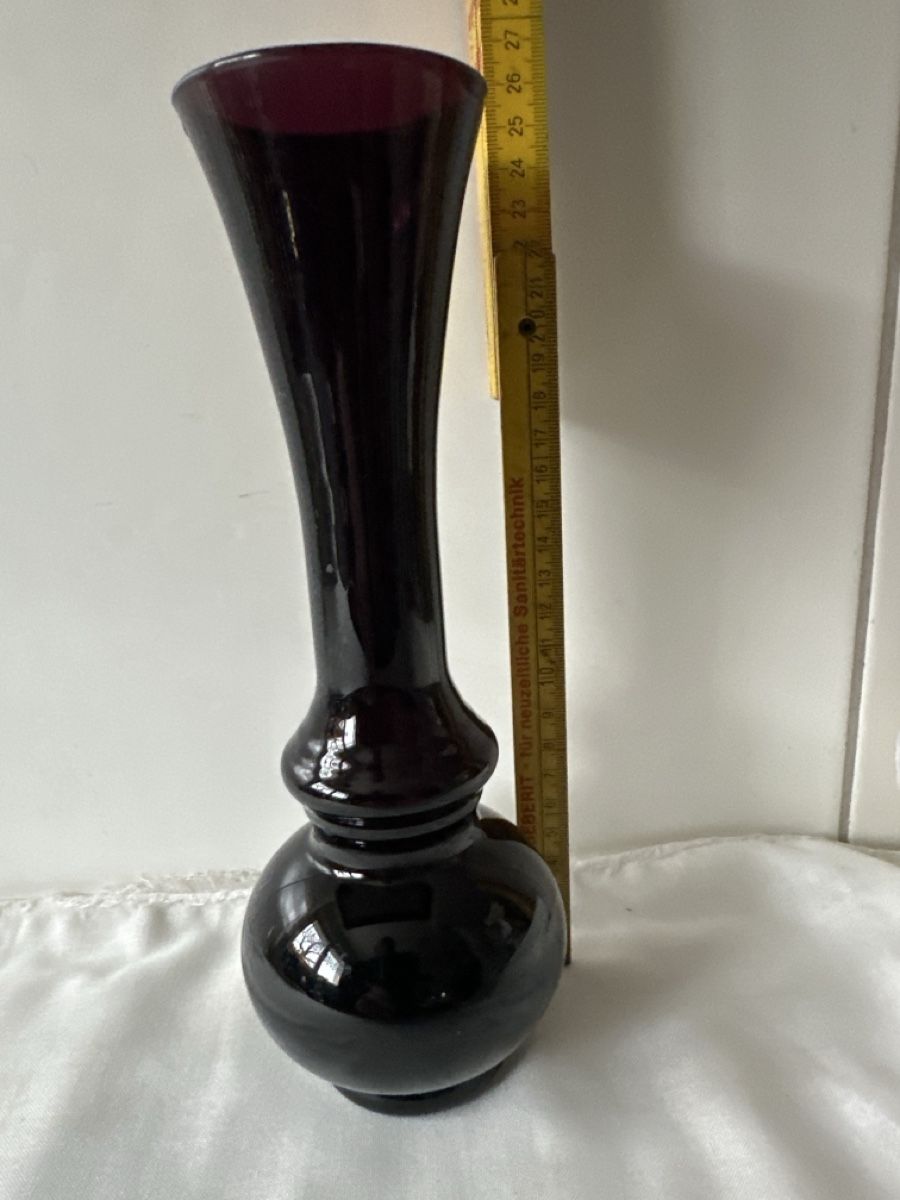 Vasi & Recipienti: Schöne, dunkle Vase mit Farbakzent rötlich  – Usato da Zürich venduto da Chaeffeler 2
