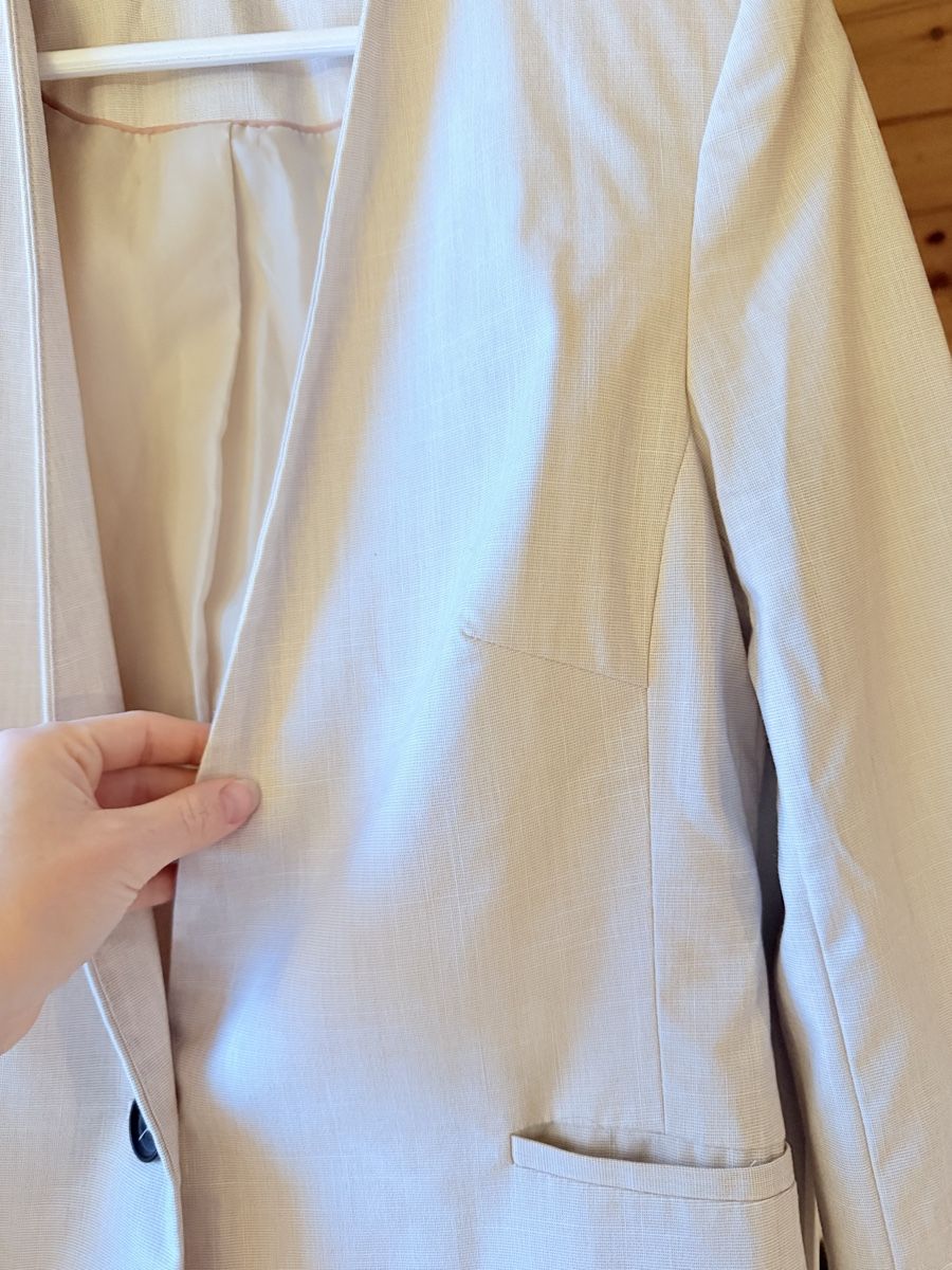 Zara Giacche: Zara Beige Linen Blend Blazer – Nuovo (secondo la descrizione) da Zürich venduto da BettinaMarie2308 5
