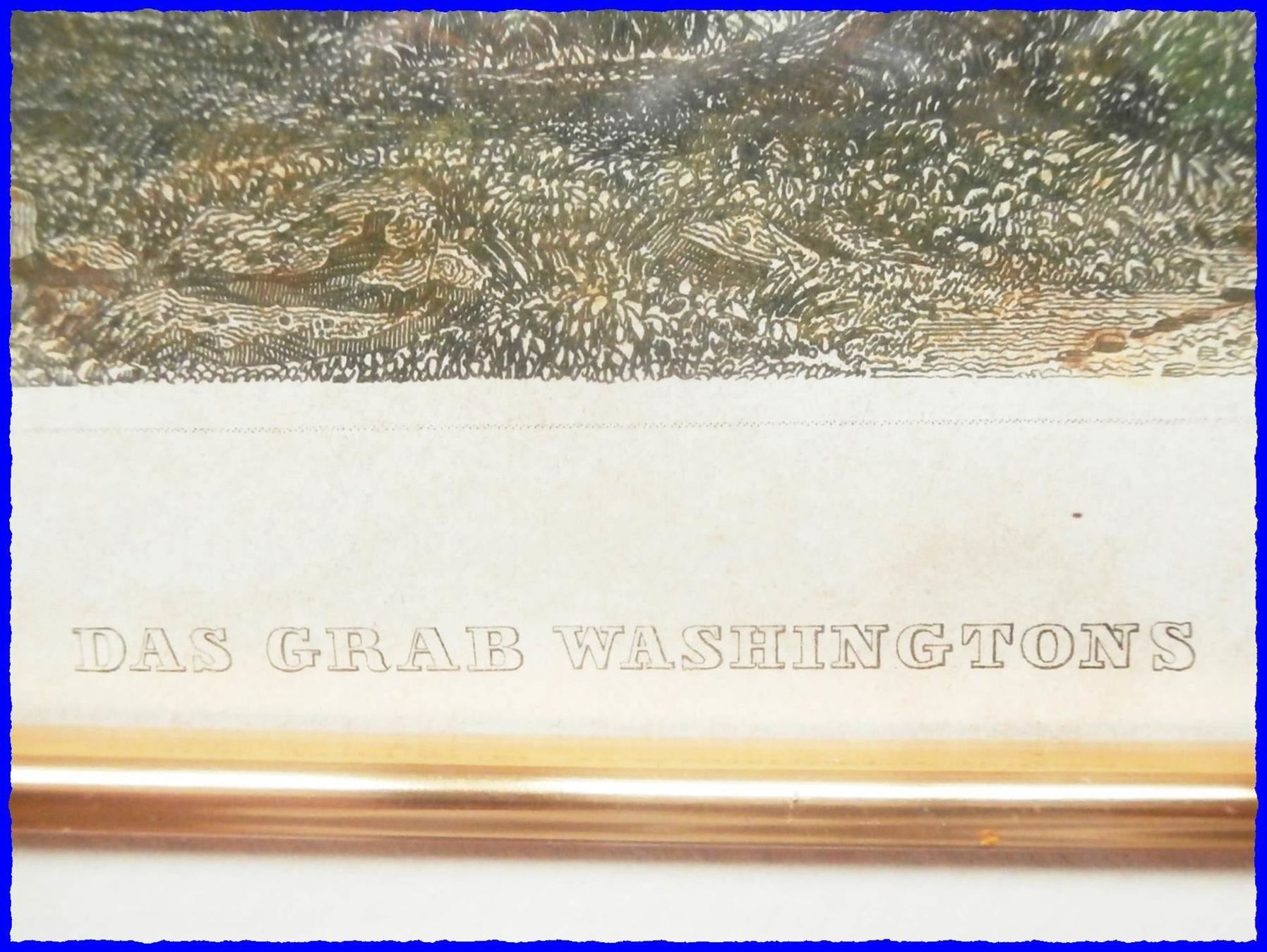 Cornici: Edler BILDERRAHMEN mit altem Stich: "DAS GRAB WASHINGTONS" – Usato da Worblaufen venduto da Re_mo81 6