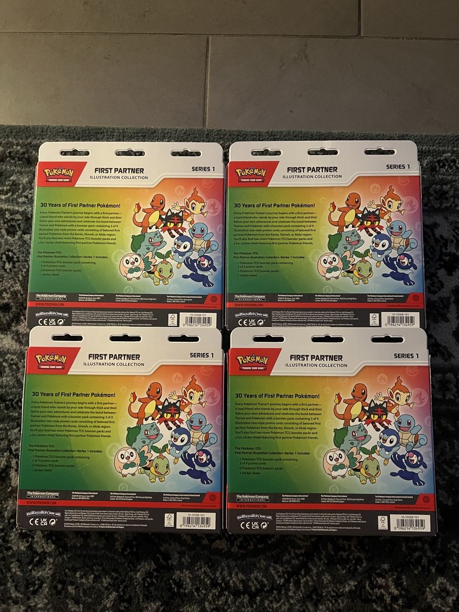 Pokémon Carte collezionabili: 4x Pokemon First Partner Illustration Collection Series 1 – Nuovo e nell'imballaggio originale da Villmergen venduto da claudy00 1