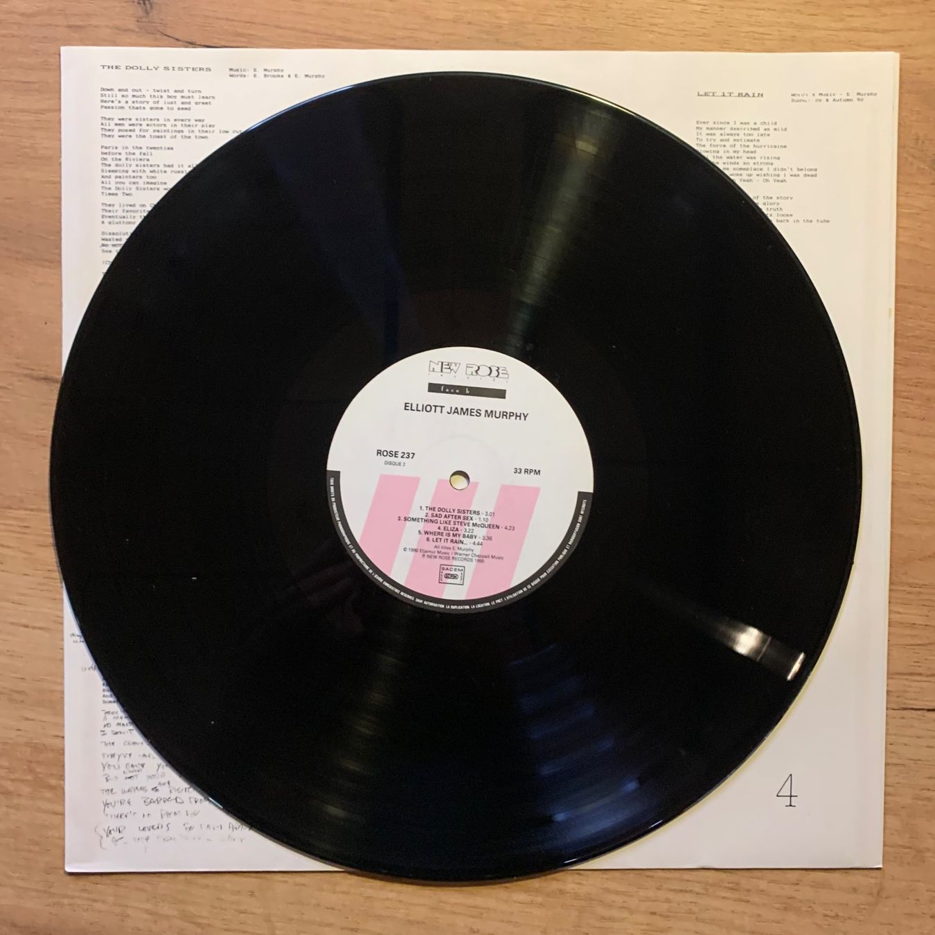 Dischi in vinile: ELLIOTT JAMES MURPHY - 12...OG FR 1990...VG/EX – Usato da Gals venduto da Diskopatshop 4