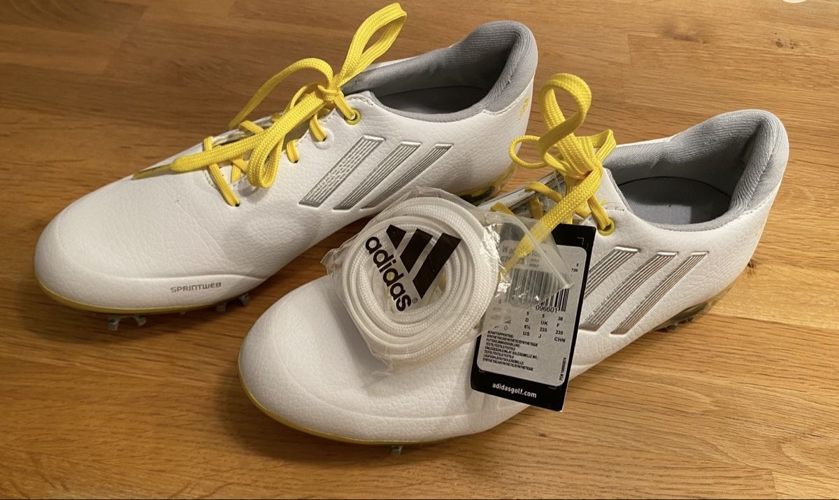 Adidas Scarpe da donna: Adidas Golfschuhe weiss/gelb Gr. 38 – Nuovo e nell'imballaggio originale da Steffisburg venduto da santra 2