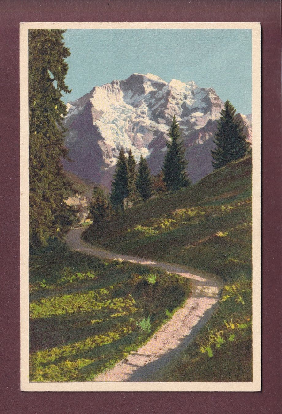 Ansichtskarten: Weg nach Grütschalp - JUNGFRAU – Gebraucht aus Pully von nicecards